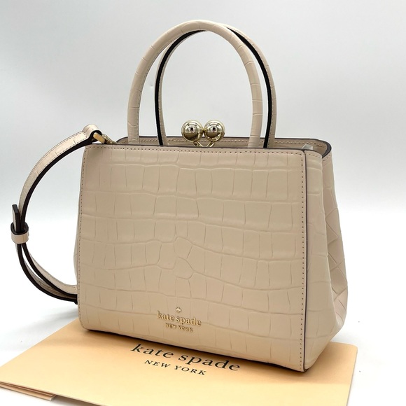 Kate Spade Amour Mini Frame Croco Leather Satchel Crossbody Bag - Picture 3 of 11